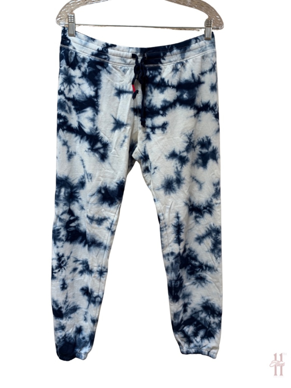P.J. Salvage Women's Navy Blue & White Tie-Dye Jogger Sweatpants - Large